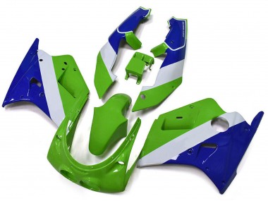 Kawasaki ZXR250 Motorrad Verkleidung 1989-1990 - Grun Weiss Blau