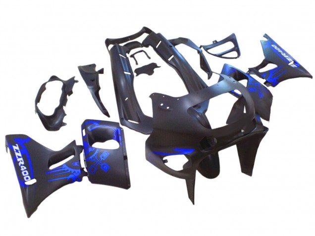 Kawasaki ZZR400 Motorrad Verkleidung 1993-2007 - Matt Schwarz Blau