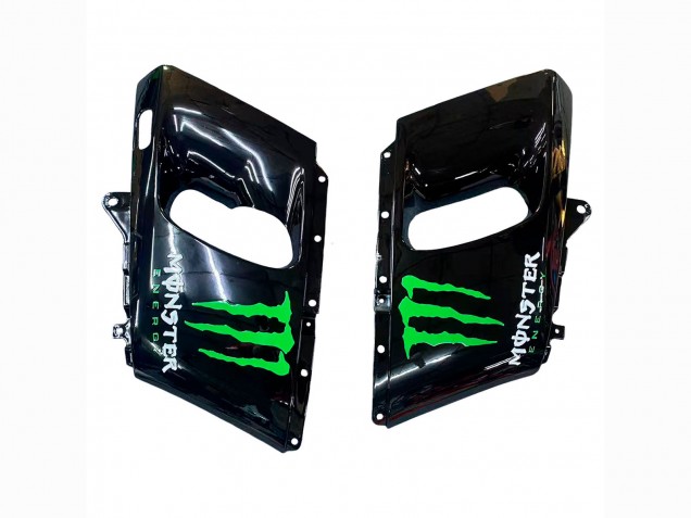 Kawasaki ZZR600 Motorrad Verkleidung 1998-2003 - Grun Schwarz Monster Elf