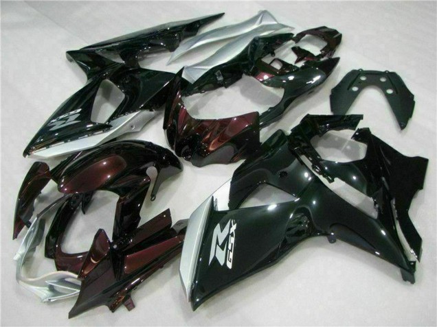 Glänzendes Schwarz Silber Weiß 2009-2016 Suzuki GSXR 1000 Motorrad Verkleidung
