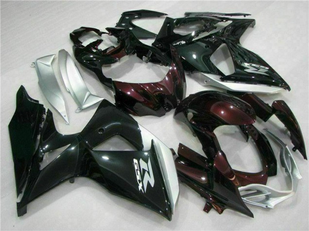 Glänzendes Schwarz Silber Weiß 2009-2016 Suzuki GSXR 1000 Motorrad Verkleidung