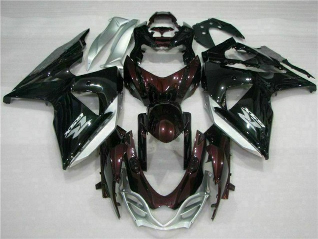 Glänzendes Schwarz Silber Weiß 2009-2016 Suzuki GSXR 1000 Motorrad Verkleidung