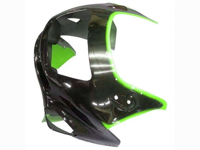 Kawasaki ZZR600 Motorrad Verkleidung 1998-2003 - Grun Glanzendes Schwarz Flamme