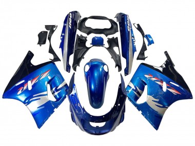 Kawasaki ZZR1100 Motorrad Verkleidung 1993-2003 - Blau Silber Schwarz