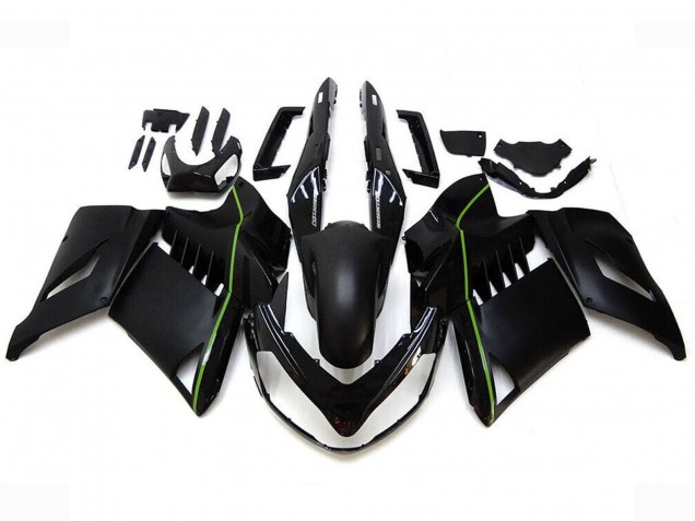 Kawasaki GTR1400/ZG1400 Motorrad Verkleidung 2007-2009 - Matt Schwarz Grun Linie