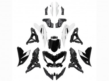 Kawasaki Versys 650 Motorrad Verkleidung 2022-2025 - Glanzendes Schwarz Weiss