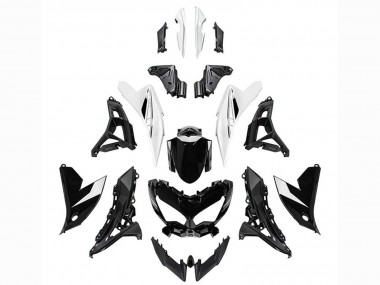 Kawasaki Versys 650 Motorrad Verkleidung 2022-2025 - Glanzendes Schwarz Weiss
