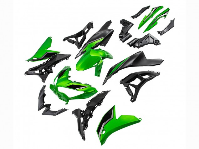 Kawasaki Versys 650 Motorrad Verkleidung 2022-2025 - Grun Glanzendes Schwarz