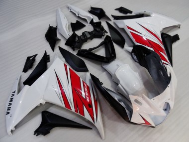 Yamaha FZ6R Motorrad Verkleidung 2009-2015 - Weiss Rot Schwarz
