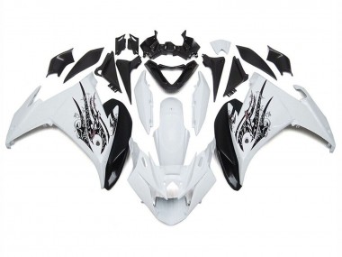 Yamaha FZ6R Motorrad Verkleidung 2009-2015 - Weiss Schwarz