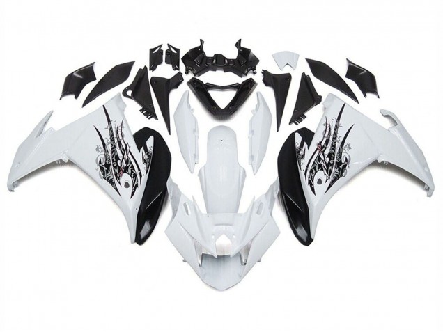 Yamaha FZ6R Motorrad Verkleidung 2009-2015 - Weiss Schwarz