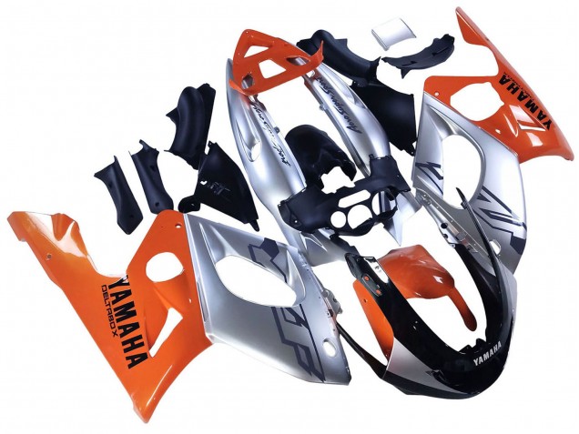 Yamaha YZF600R Thundercat Motorrad Verkleidung 1996-2007 - Orange Grau Glanzendes Schwarz