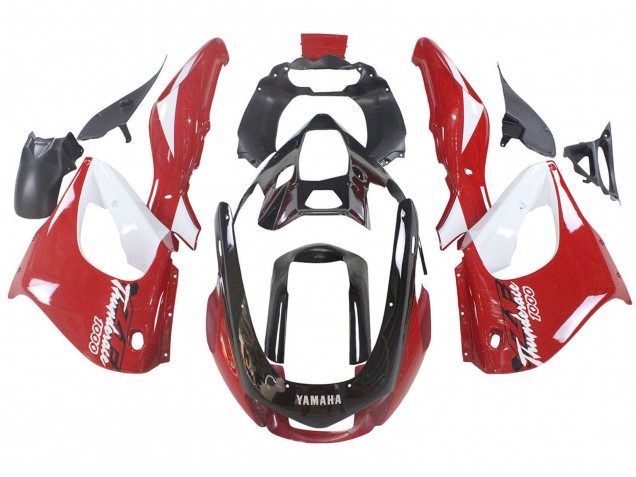 Yamaha YZF 1000R Thunderace Motorrad Verkleidung Kit 1997-2007 - Rot Schwarz Weiss Thunderace