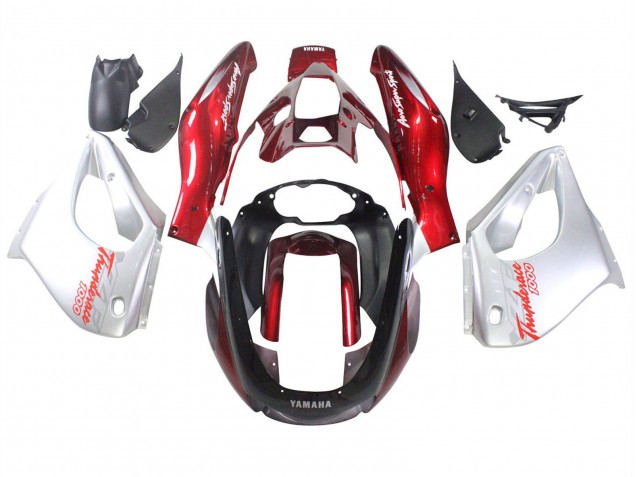 Yamaha YZF 1000R Thunderace Motorrad Verkleidung 1997-2007 - Rot Silber Thunderace