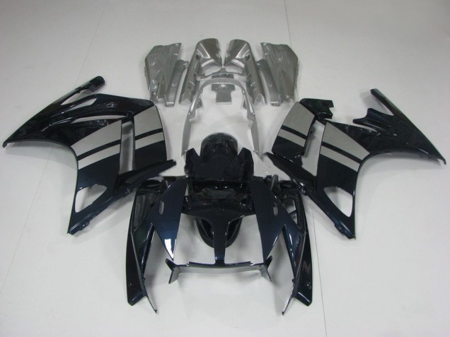 Yamaha FJR1300 Motorrad Verkleidung 2001-2006 - Glanzendes Schwarz Silber
