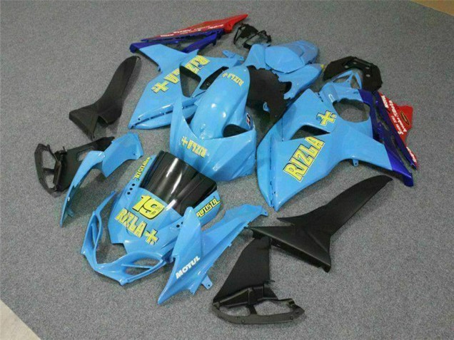 Blau Gelb Rizla 19 Rot 2009-2016 Suzuki GSXR 1000 Motorrad Verkleidung