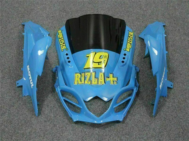 Blau Gelb Rizla 19 Rot 2009-2016 Suzuki GSXR 1000 Motorrad Verkleidung