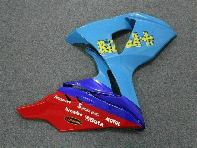 Blau Gelb Rizla 19 Rot 2009-2016 Suzuki GSXR 1000 Motorrad Verkleidung