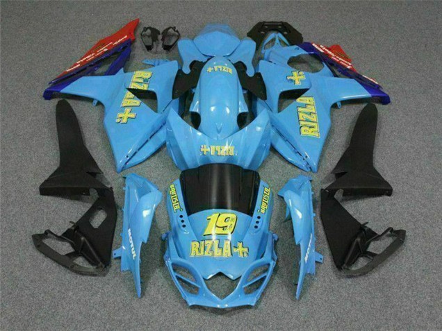 Blau Gelb Rizla 19 Rot 2009-2016 Suzuki GSXR 1000 Motorrad Verkleidung