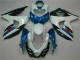 Weiß Blau Schwarz 2009-2016 Suzuki GSXR 1000 Abs Verkleidungen Kit