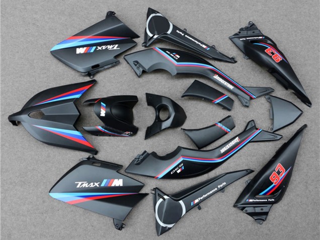 Yamaha TMAX530 Motorrad Verkleidung 2012-2014 - Matt Schwarz Rot Blau 93