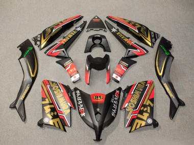 Yamaha TMAX530 Motorrad Verkleidung 2012-2014 - Matt Schwarz Gold Rot
