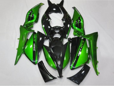 Yamaha TMAX530 Motorrad Verkleidung 2012-2014 - Glanzendes Grun Schwarz