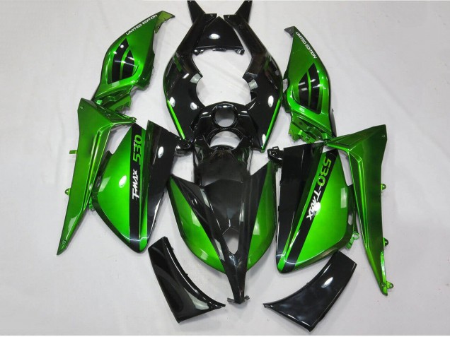 Yamaha TMAX530 Motorrad Verkleidung 2012-2014 - Glanzendes Grun Schwarz