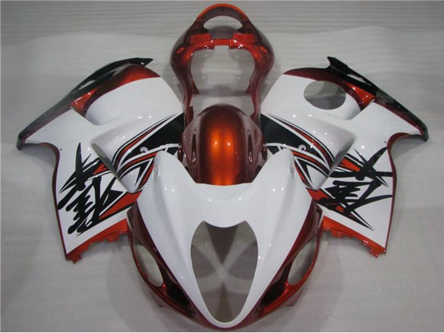 Weiß Orange Schwarz 1996-2007 Suzuki GSXR 1300 Hayabusa Motorrad Verkleidung