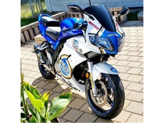 Suzuki SV650 Motorrad Verkleidung 2003-2013 - Weiss Blau Lucky Strike Motul