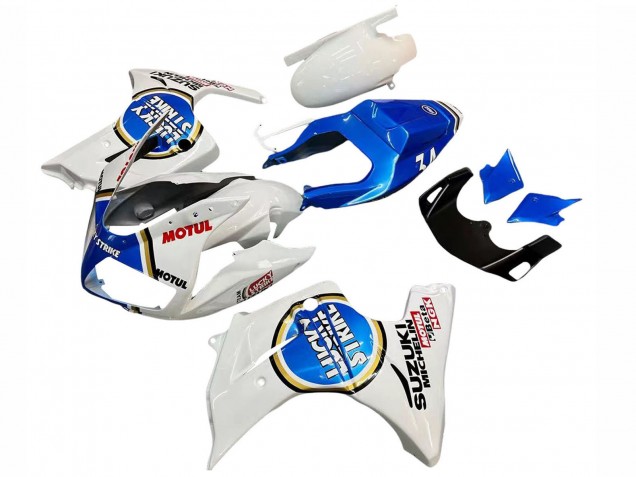 Suzuki SV650 Motorrad Verkleidung 2003-2013 - Weiss Blau Lucky Strike Motul