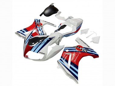 Suzuki SV650 Motorrad Verkleidung 2003-2013 - Weiss Rot Blau Martini