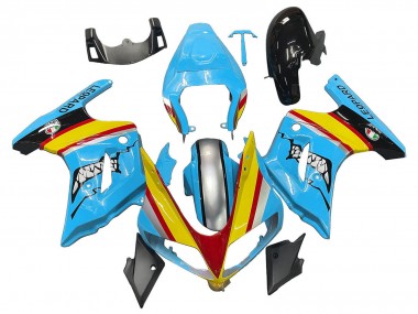 Suzuki SV650 Motorrad Verkleidung 2003-2013 - Blau Gelb Rot Silber Hai