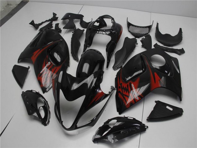 Glänzendes Schwarz Rot 2008-2020 Suzuki GSXR 1300 Hayabusa Motorrad Verkleidung