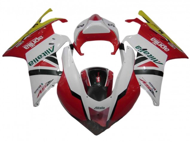 Aprilia RSV1000 Motorrad Verkleidung 2003-2006 - Weiss Rot Grun Gelb Alitalia