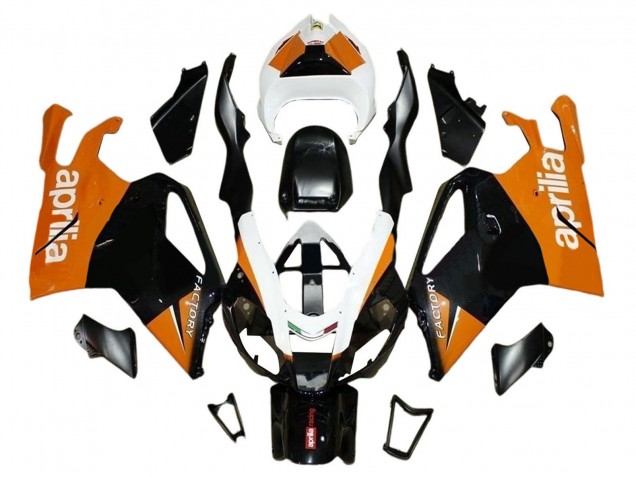 Aprilia RSV1000 Motorrad Verkleidung 2003-2006 - Schwarz Orange Weiss