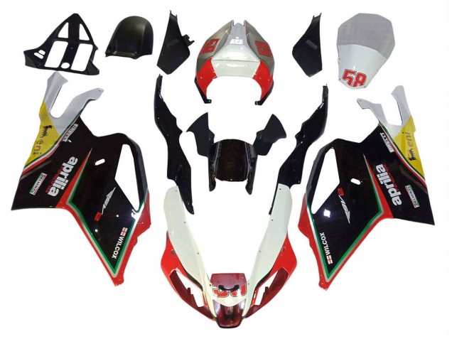 Aprilia RSV1000 Motorrad Verkleidung 2003-2006 - Weiss Schwarz Rot Gelb 58
