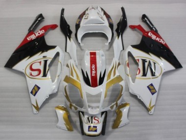 Aprilia RSV1000 Motorrad Verkleidung 2003-2006 - Weiss Gold Rot Schwarz