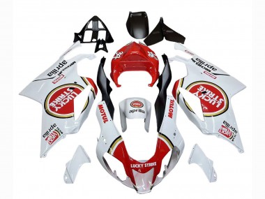 Aprilia RSV1000 Motorrad Verkleidung 2003-2006 - Weiss Rot Lucky Strike Motul 34