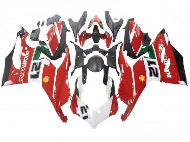 Ducati Panigale V2 Motorrad Verkleidung 2020-2024 - Weiss Rot Grun Matt Schwarz Corse 21