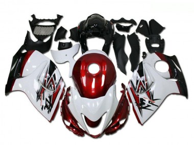 Weiß Rot Schwarz 2008-2020 Suzuki GSXR 1300 Hayabusa Motorrad Verkleidung