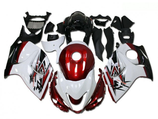 Weiß Rot Schwarz 2008-2020 Suzuki GSXR 1300 Hayabusa Motorrad Verkleidung