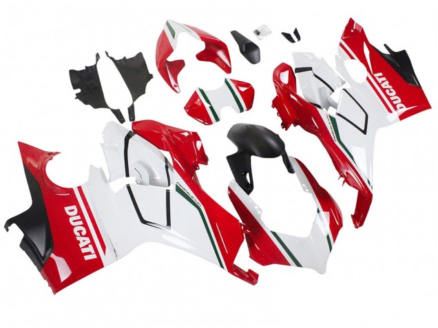 Ducati Panigale V4 V4S Motorrad Verkleidung 2018-2019 - Weiss Rot Matt Schwarz