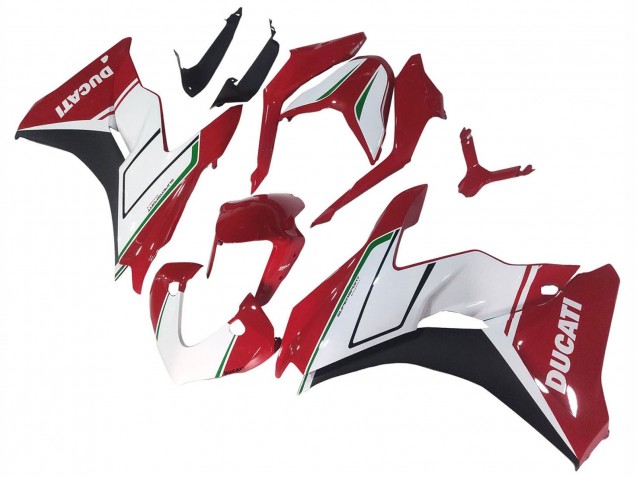 Ducati Supersport 939/939S Motorrad Verkleidung 2017-2022 - Weiss Rot Schwarz Grun