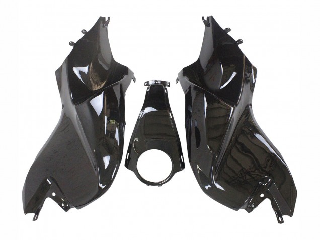 BMW K1200S Motorrad Verkleidung 2005-2010 - Glanzendes Schwarz Matt Schwarz Blau Linie