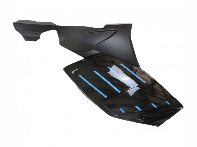 BMW K1200S Motorrad Verkleidung 2005-2010 - Glanzendes Schwarz Matt Schwarz Blau Linie