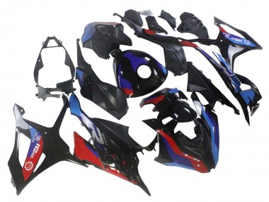 BMW S1000RR Motorrad Verkleidung 2023-2024 - Schwarz Blau Rot