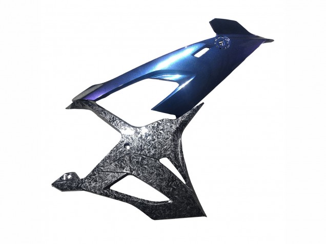BMW S1000RR Motorrad Verkleidung 2019-2022 - Gradient Blau Lila Geschmiedet Carbonfaser