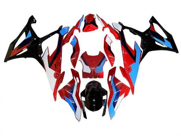 BMW S1000RR Motorrad Verkleidung 2019-2022 - Schwarz Rot Blau Weiss