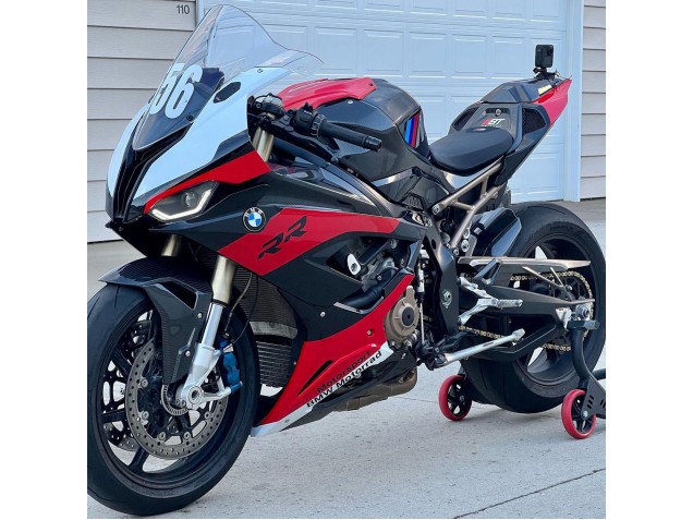 BMW S1000RR Motorrad Verkleidung 2019-2022 - Schwarz Rot Weiss